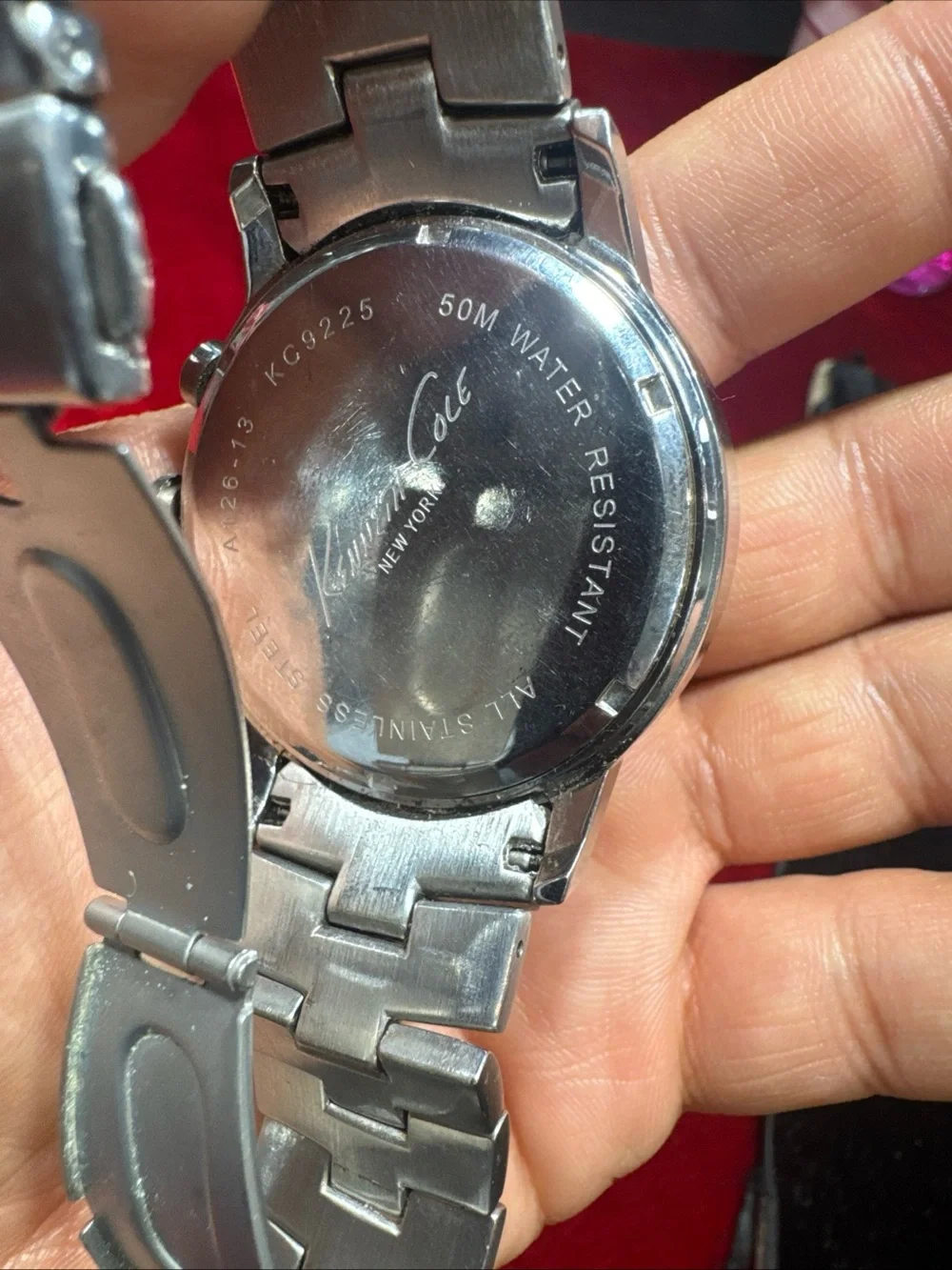 Kenneth Cole New York Chronograph Stainless Steel Watch Working Gray Dial